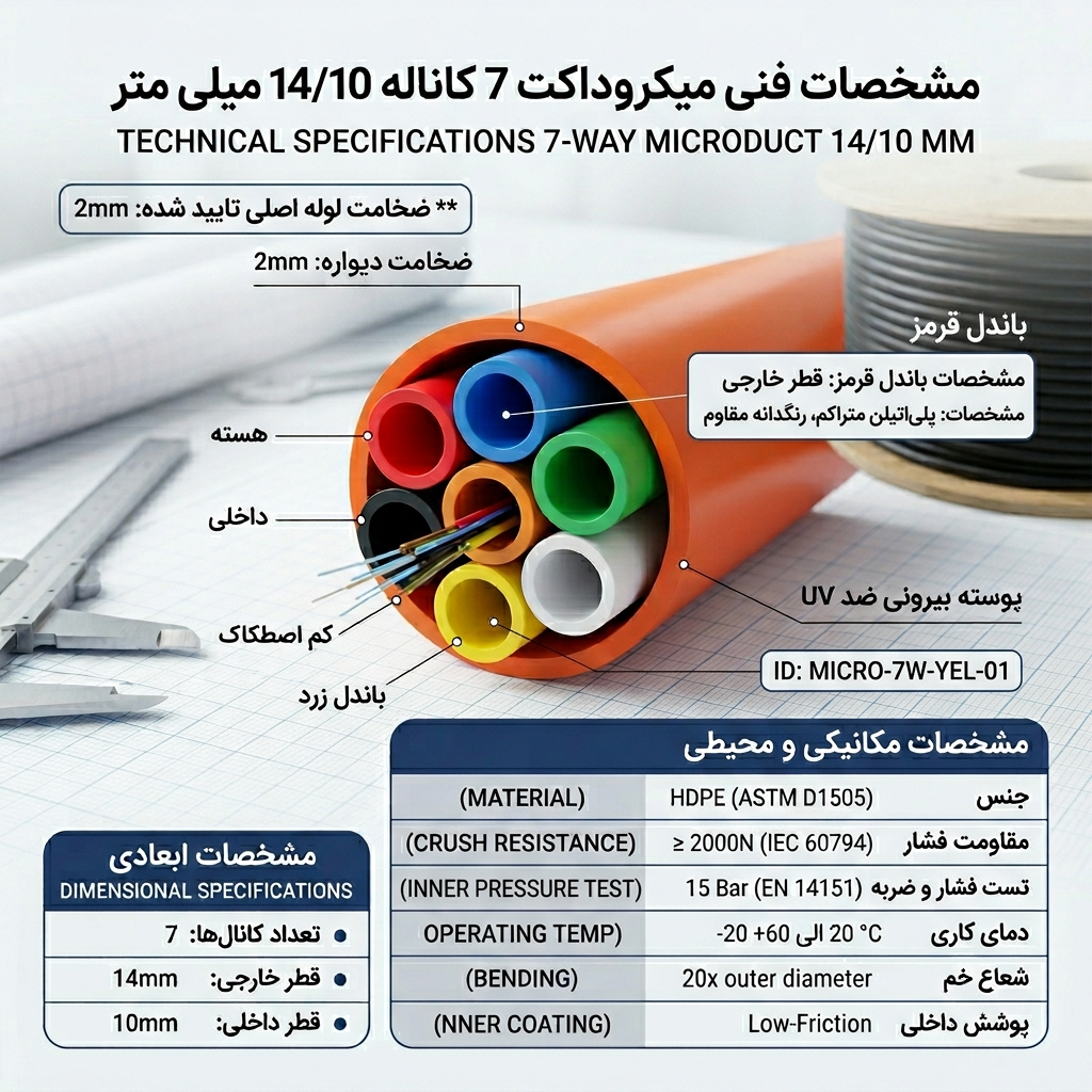 میکروداکت 7 کاناله 14/10 میلی متر